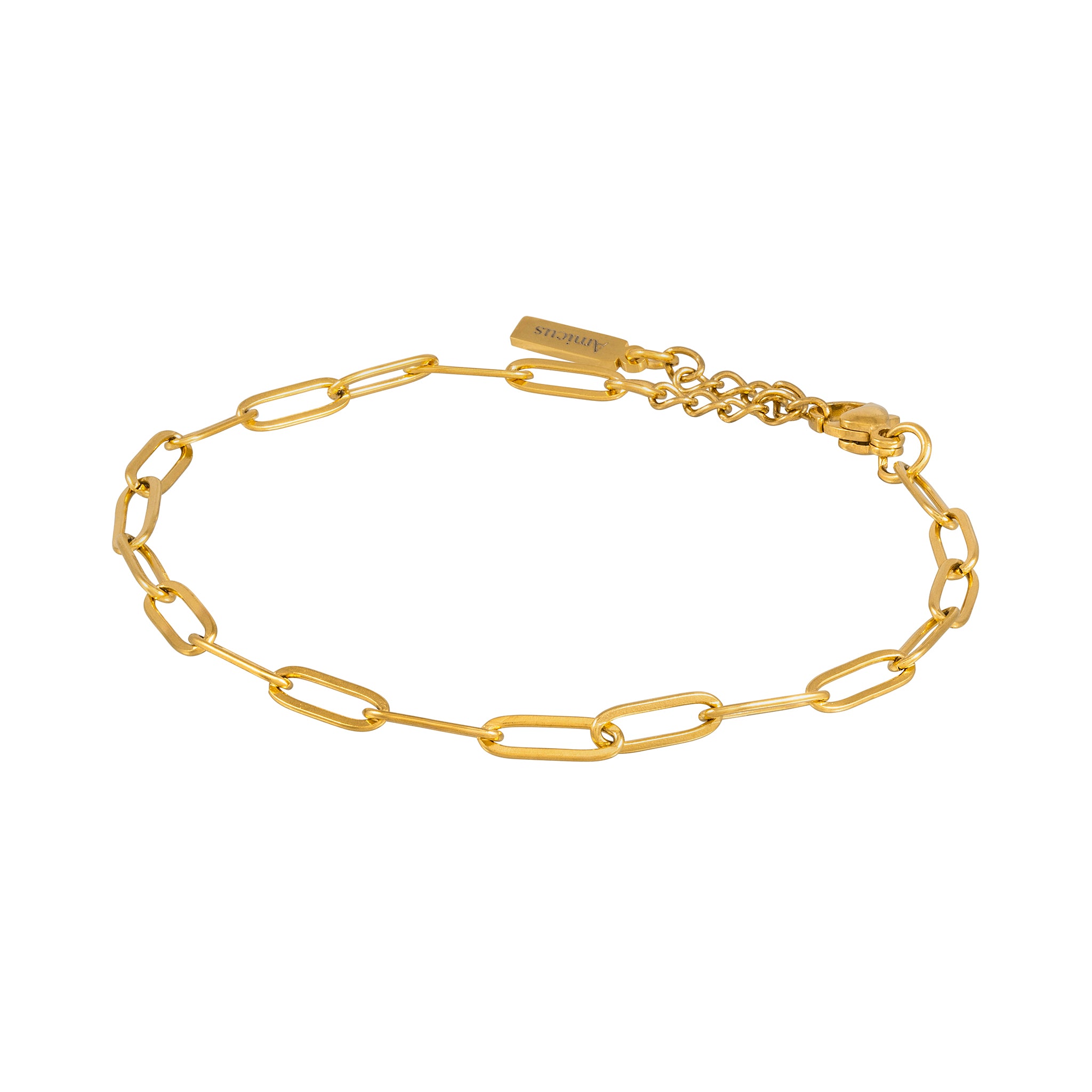 PAPER CLIP BRACELET (GOLD)  10MM