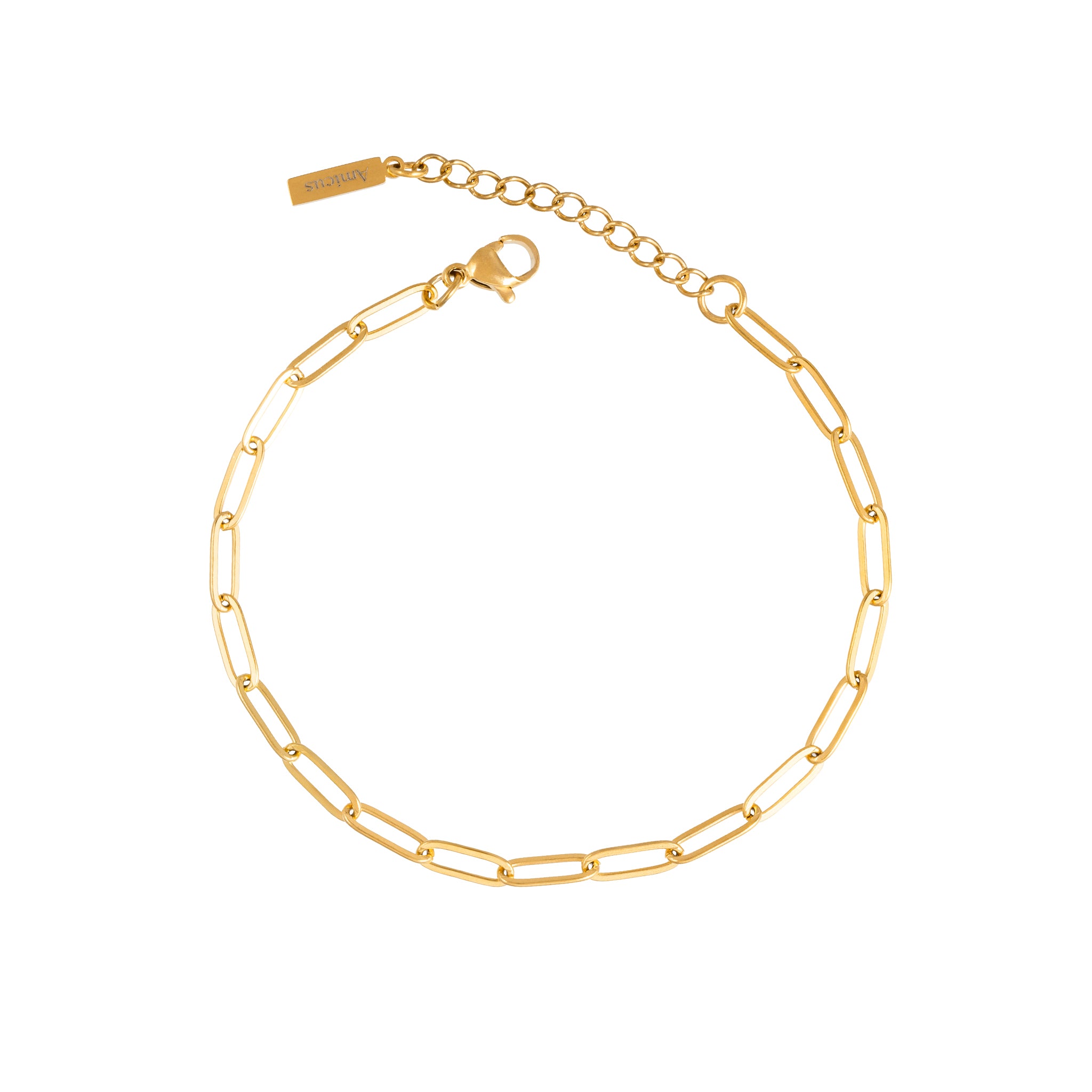 PAPER CLIP BRACELET (GOLD)  10MM