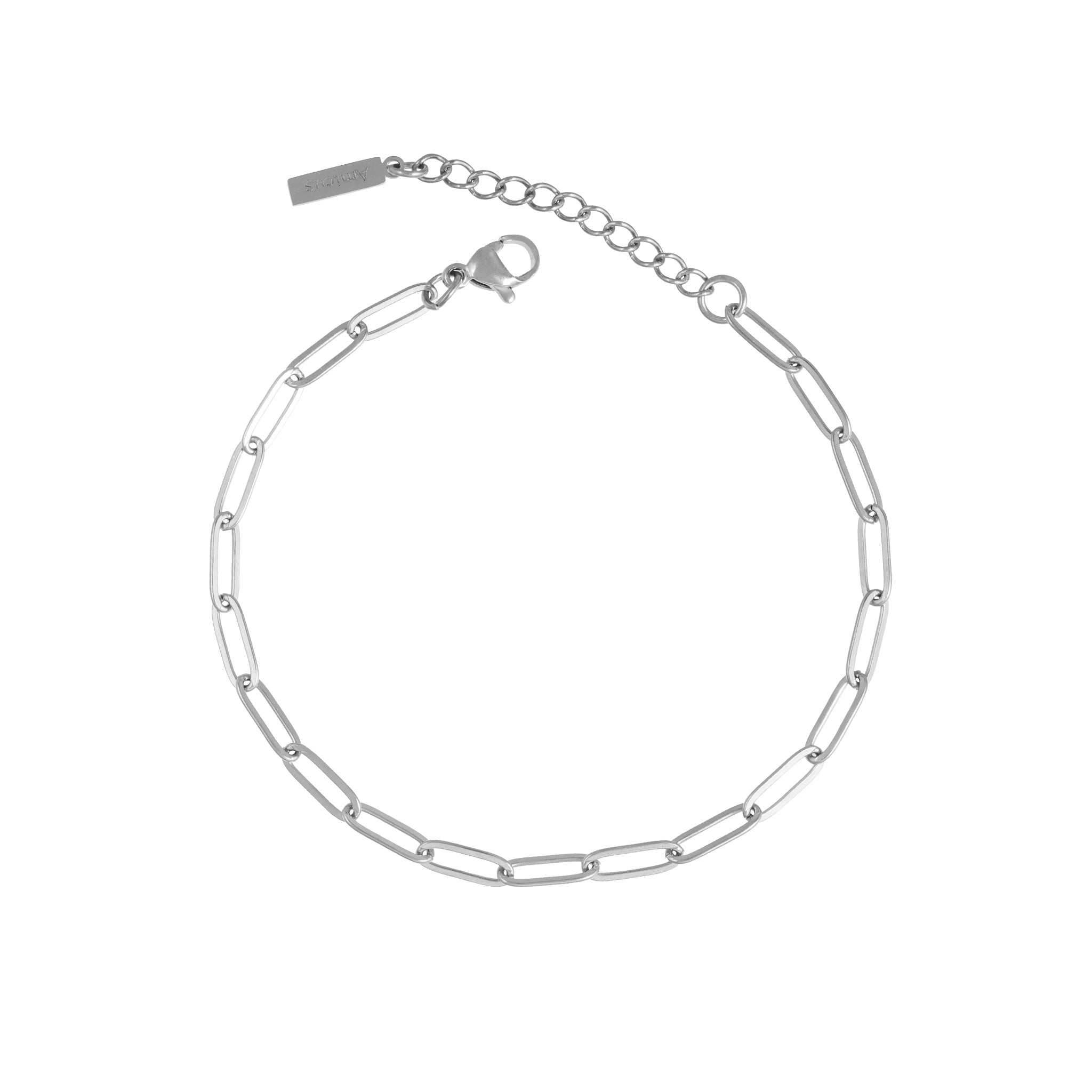 PAPER CLIP BRACELET (SILVER) 10MM