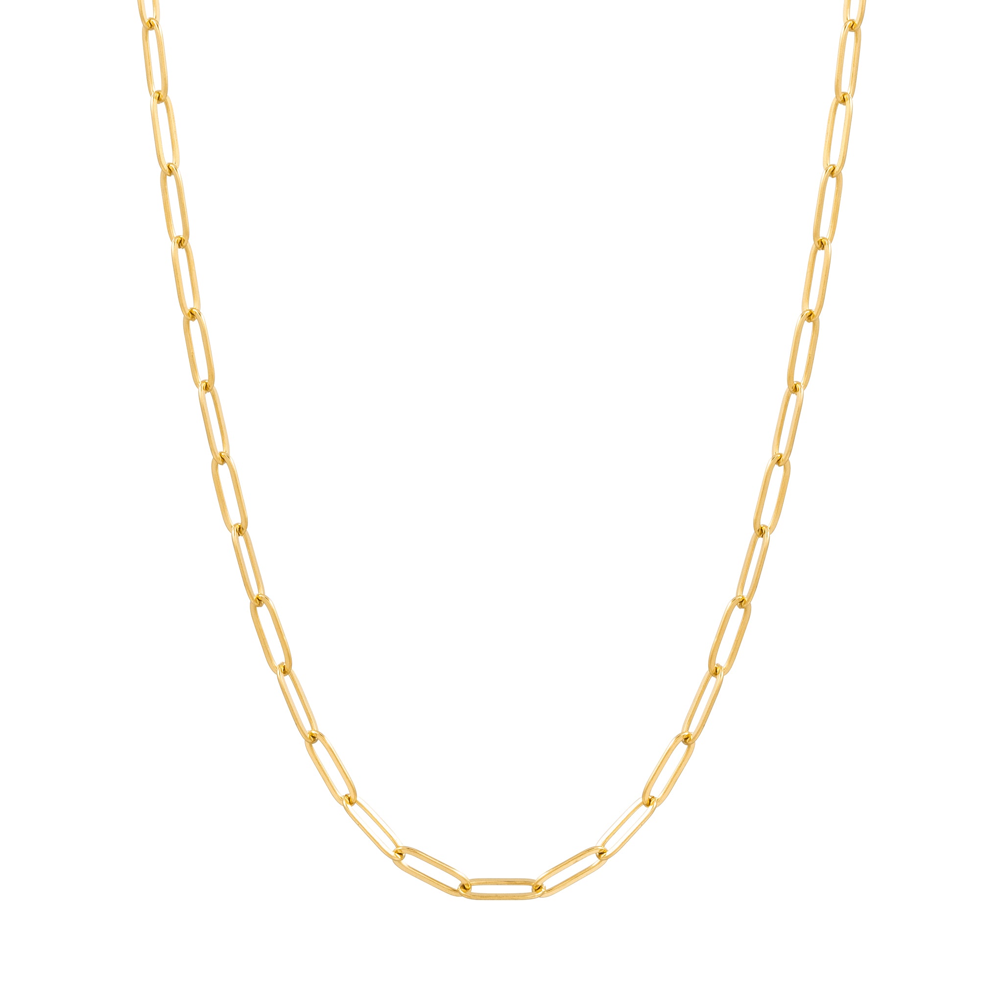 PAPER CLIP CHAIN (GOLD) 10MM