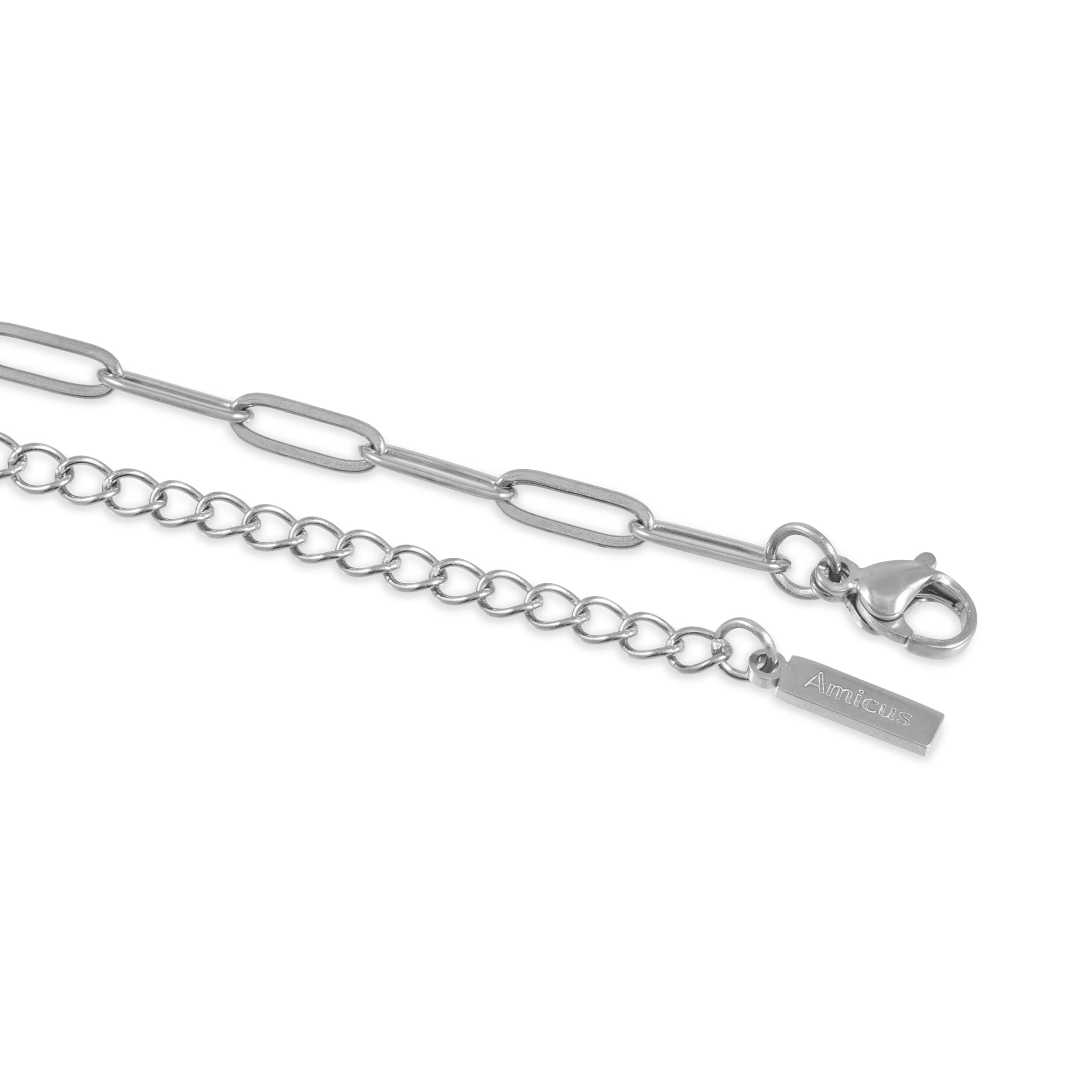 PAPER CLIP CHAIN (SILVER) 10MM