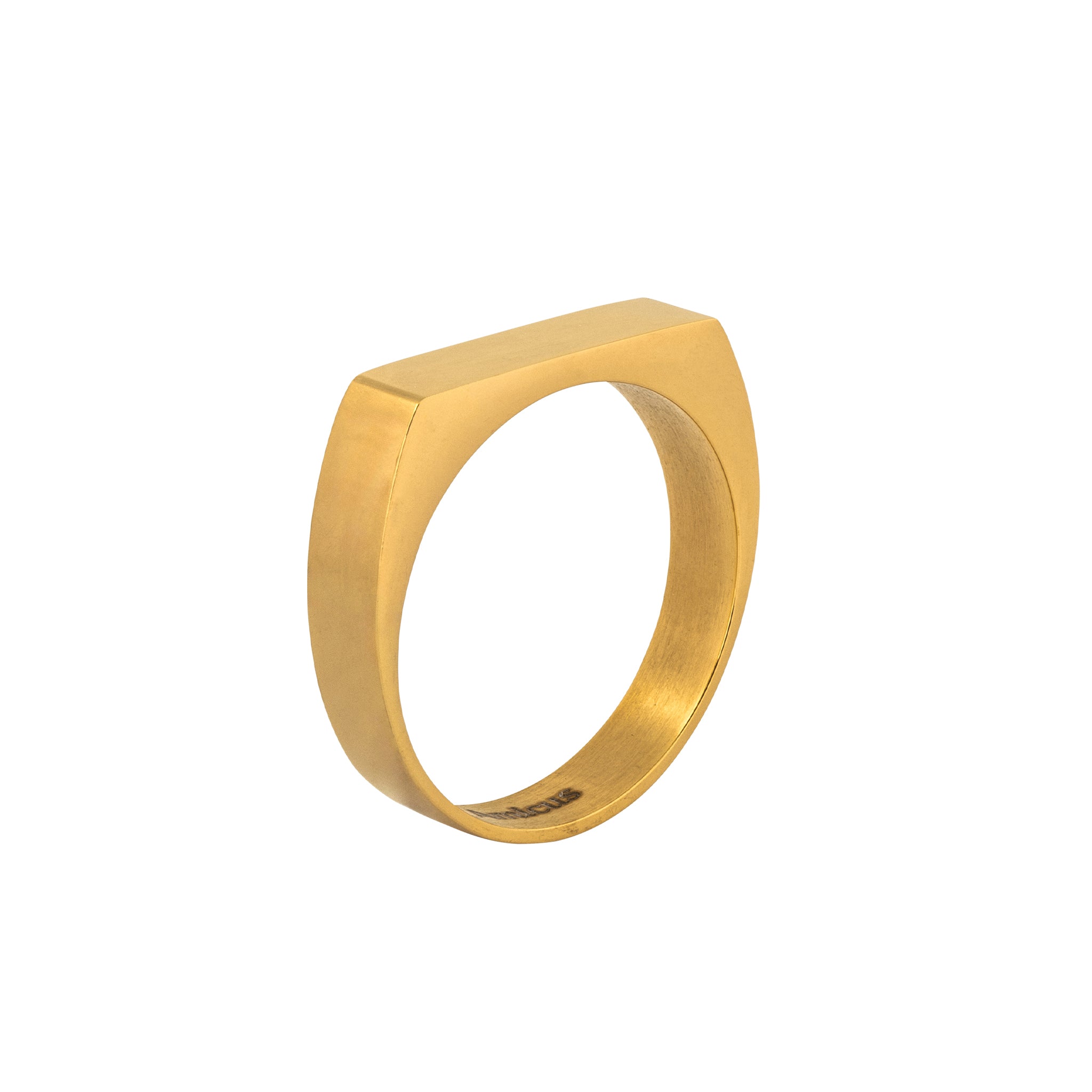 RECTAGLE SIGNET RING (GOLD)