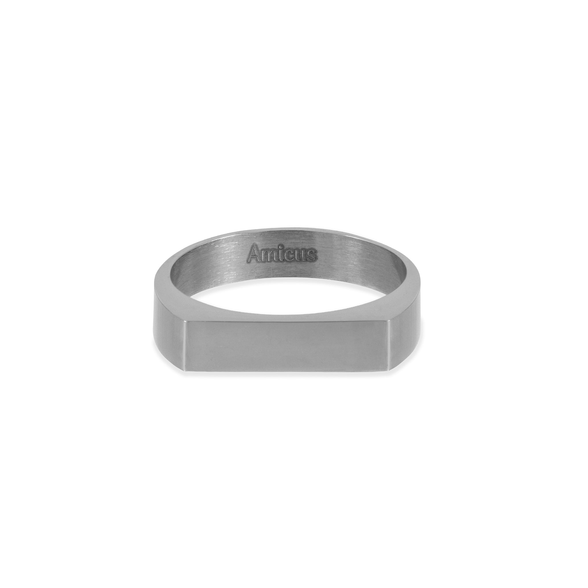 RECTANGLE SIGNET RING (SILVER)