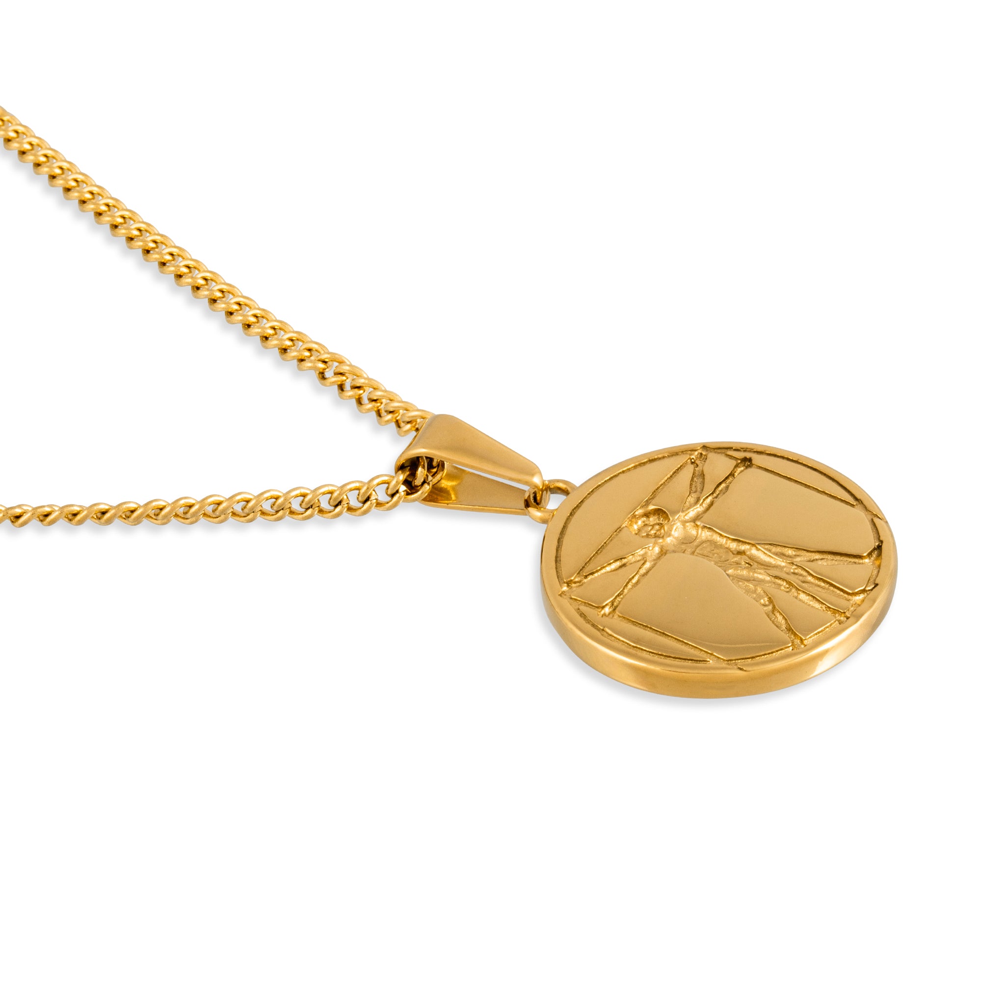 VITRUVIAN MAN PENDANT (GOLD)