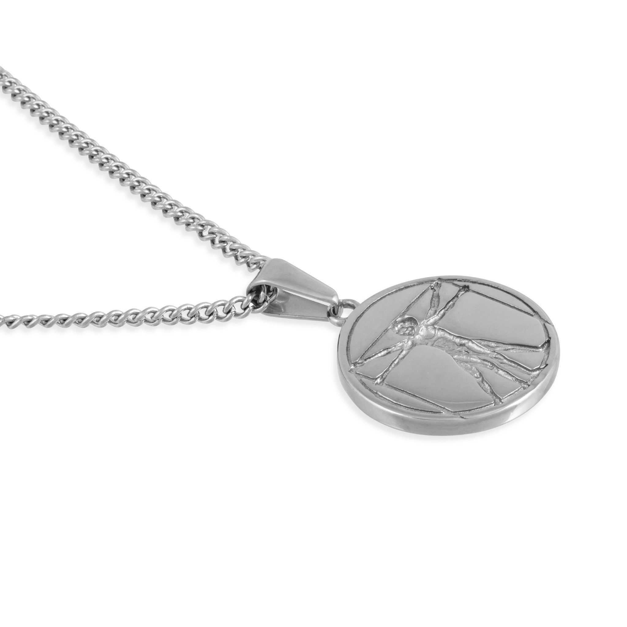 VITRUVIAN MAN PENDANT (SILVER)