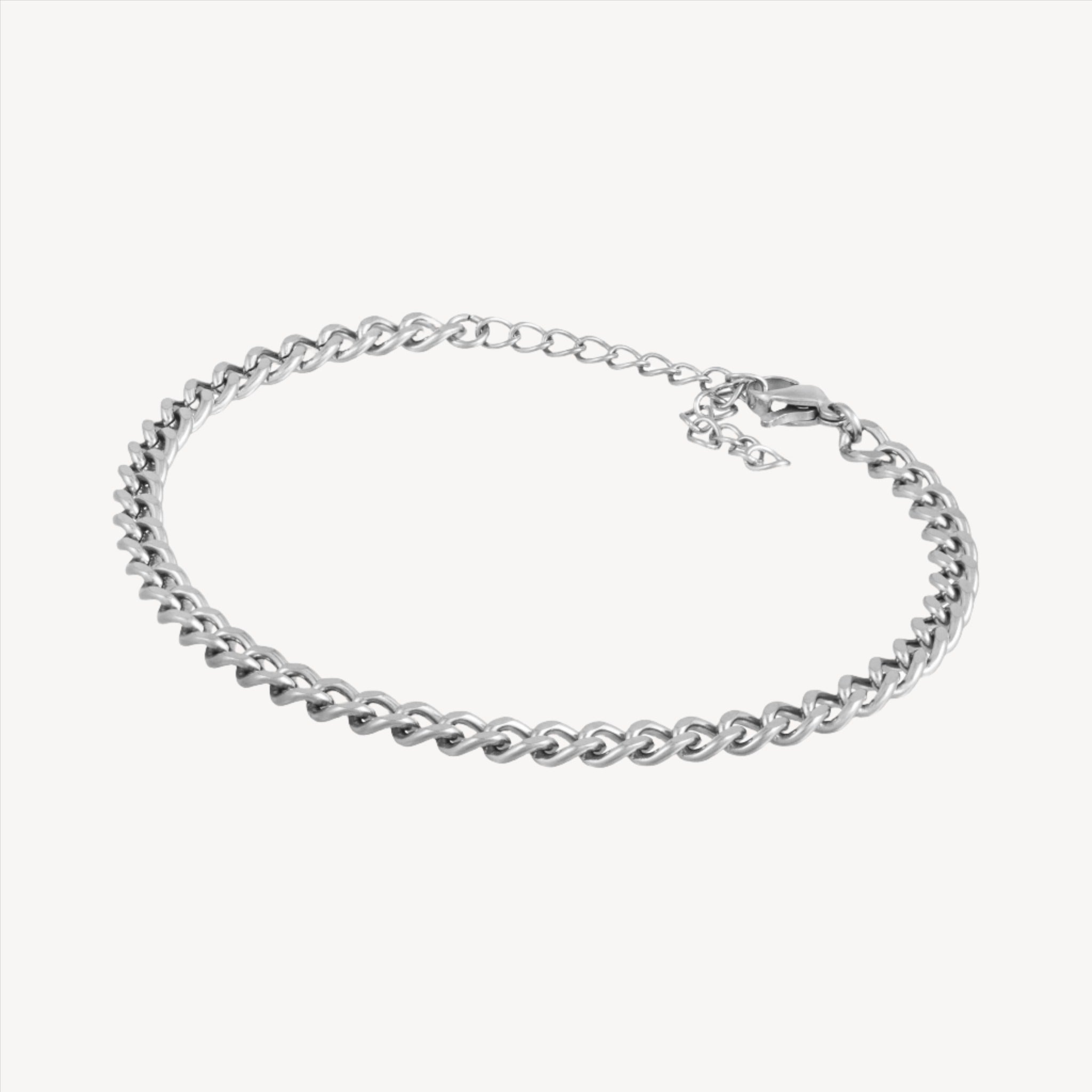 CUBAN BRACELET (SILVER ) 4MM